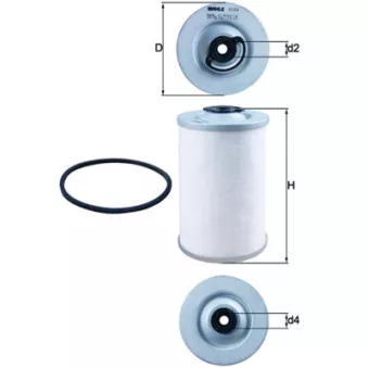 Filtre à carburant MAHLE KX 44D