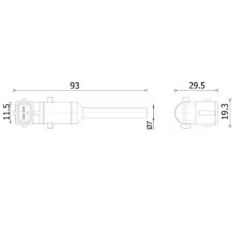 Commutateur de niveau, indicateur niveau réfrigérant MAHLE CRTX 8 000S