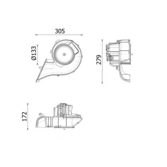 Pulseur d'air habitacle MAHLE