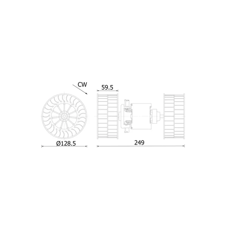 Pulseur d'air habitacle MAHLE AB 323 000S