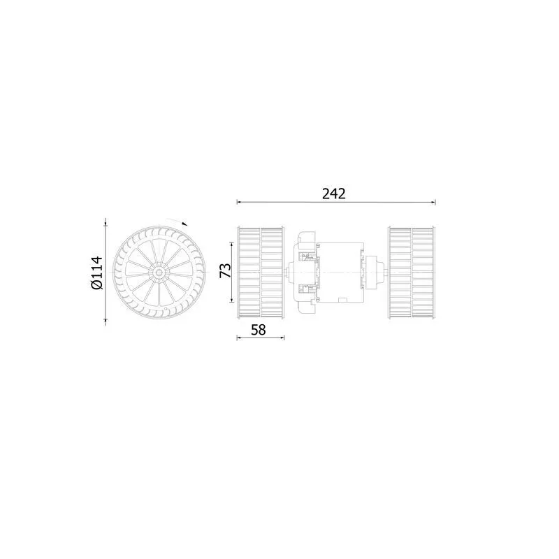 Pulseur d'air habitacle MAHLE AB 87 000S