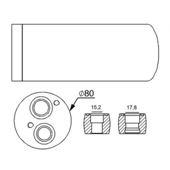 Filtre déshydratant, climatisation MAHLE AD 15 000S