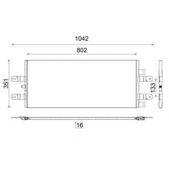 Condenseur, climatisation MAHLE AC 854 000S