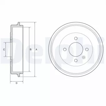 Tambour de frein DELPHI