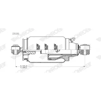 Amortisseur, suspension de la cabine MONROE
