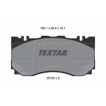 Jeu de 4 plaquettes de frein avant TEXTAR 2672001