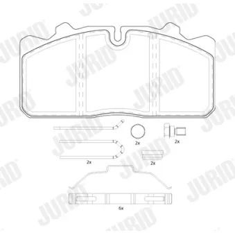 Jeu de 4 plaquettes de frein avant JURID 2908809560