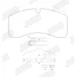 Jeu de 4 plaquettes de frein arrière JURID 2916205390 - Visuel 1