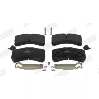 Jeu de 4 plaquettes de frein arrière JURID 2924405390