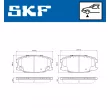 Jeu de 4 plaquettes de frein avant SKF VKBP 80652 - Visuel 2