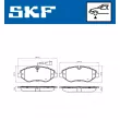 Jeu de 4 plaquettes de frein avant SKF VKBP 80333 E - Visuel 2