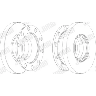 Jeu de 2 disques de frein arrière JURID