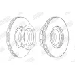 Jeu de 2 disques de frein arrière JURID 567768J - Visuel 2
