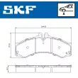 Jeu de 4 plaquettes de frein SKF VKBP 80251 - Visuel 2