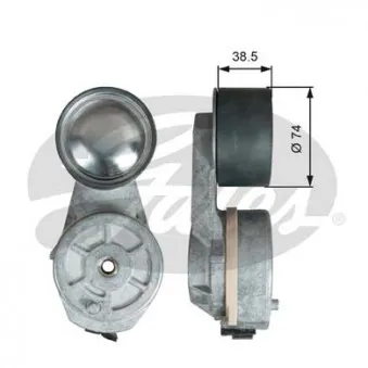 Tendeur de courroie, courroie trapézoïdale à nervures GATES