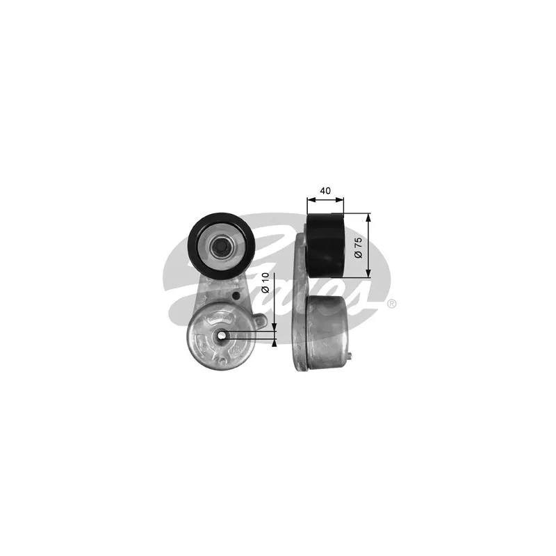 Tendeur de courroie, courroie trapézoïdale à nervures GATES T38720