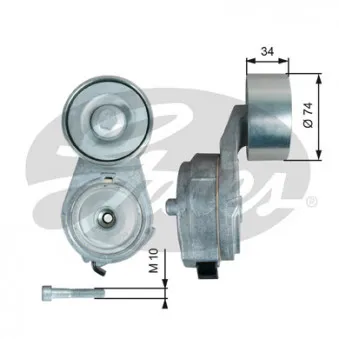 Tendeur de courroie, courroie trapézoïdale à nervures GATES