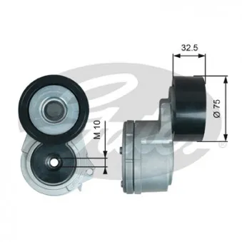 Tendeur de courroie, courroie trapézoïdale à nervures GATES