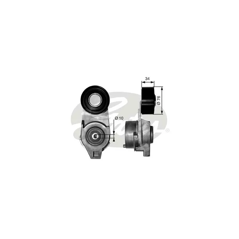 Tendeur de courroie, courroie trapézoïdale à nervures GATES T38565