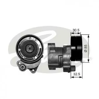 Tendeur de courroie, courroie trapézoïdale à nervures GATES