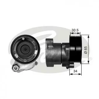 Tendeur de courroie, courroie trapézoïdale à nervures GATES