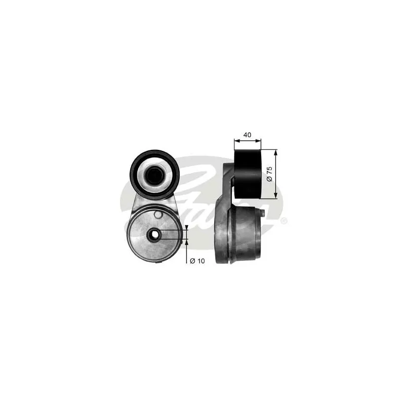 Tendeur de courroie, courroie trapézoïdale à nervures GATES T38540