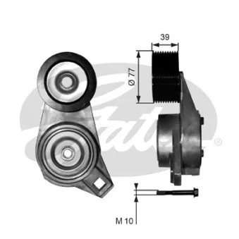 Tendeur de courroie, courroie trapézoïdale à nervures GATES