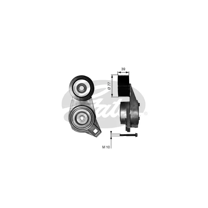 Tendeur de courroie, courroie trapézoïdale à nervures GATES T38581