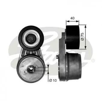 Tendeur de courroie, courroie trapézoïdale à nervures GATES