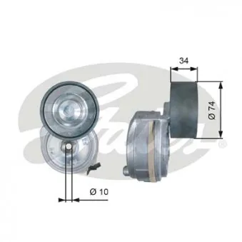 Tendeur de courroie, courroie trapézoïdale à nervures GATES