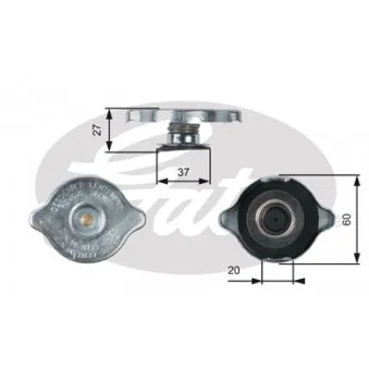 Bouchon, réservoir de liquide de refroidissement GATES