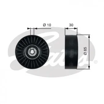 Poulie renvoi/transmission, courroie trapézoïdale à nervures GATES