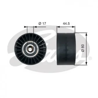 Poulie renvoi/transmission, courroie trapézoïdale à nervures GATES