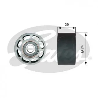 Poulie renvoi/transmission, courroie trapézoïdale à nervures GATES