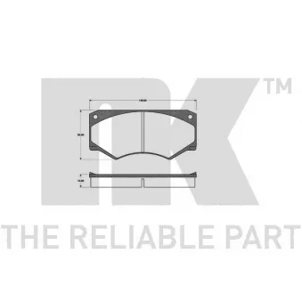 Jeu de 4 plaquettes de frein avant NK