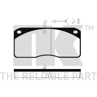 Jeu de 4 plaquettes de frein avant NK