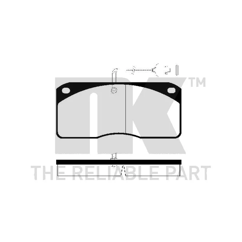 Jeu de 4 plaquettes de frein avant NK 222344