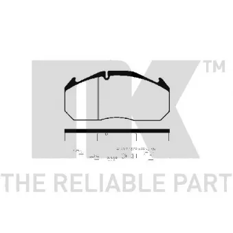 Jeu de 4 plaquettes de frein avant NK