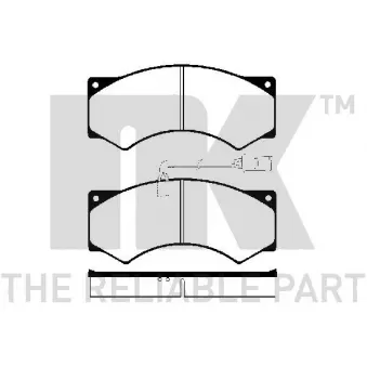 Jeu de 4 plaquettes de frein avant NK