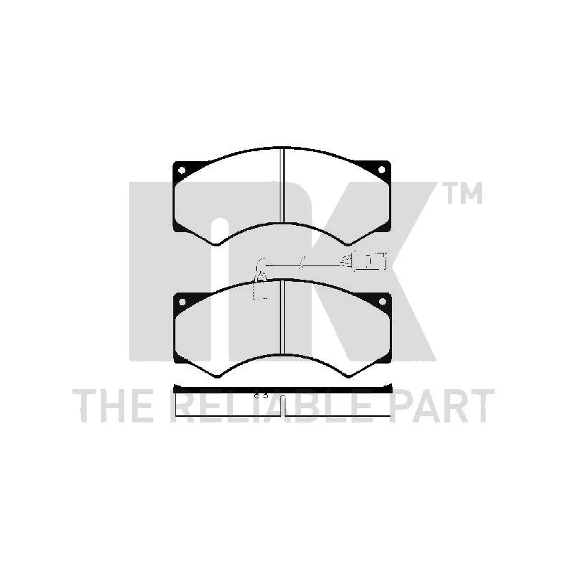 Jeu de 4 plaquettes de frein avant NK 224016