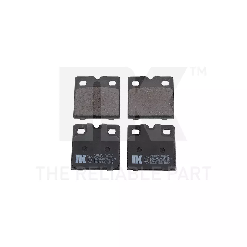 Jeu de 4 plaquettes de frein arrière NK 2266003