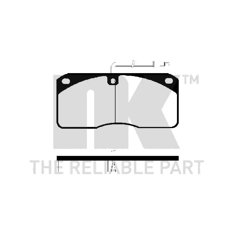Jeu de 4 plaquettes de frein avant NK 224814