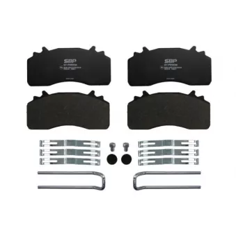 Jeu de 4 plaquettes de frein avant SBP