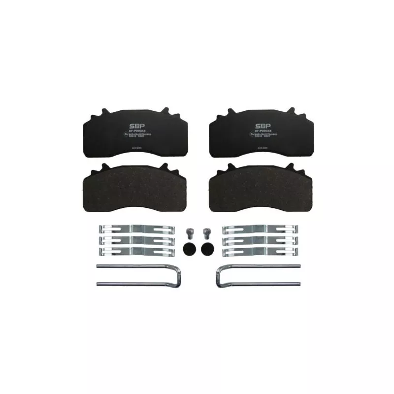 Jeu de 4 plaquettes de frein avant SBP 07-P29345