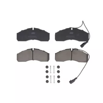 Jeu de 4 plaquettes de frein arrière ABE