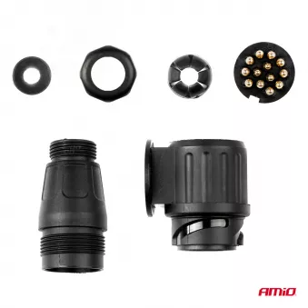 Fiche mâle 13 plots en plastique AMIO 03220