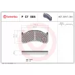 Jeu de 4 plaquettes de frein avant BREMBO P C7 005 - Visuel 2