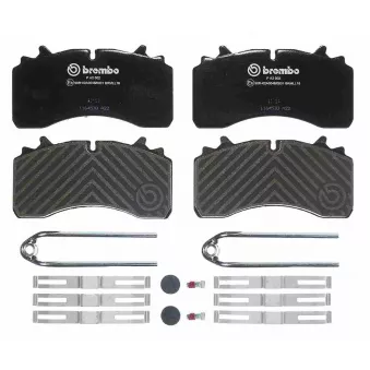 Jeu de 4 plaquettes de frein arrière BREMBO P A2 002