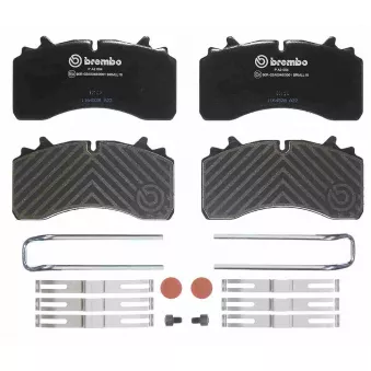 Jeu de 4 plaquettes de frein arrière BREMBO P A2 004