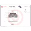 Jeu de 4 plaquettes de frein avant BREMBO P A6 032 - Visuel 2